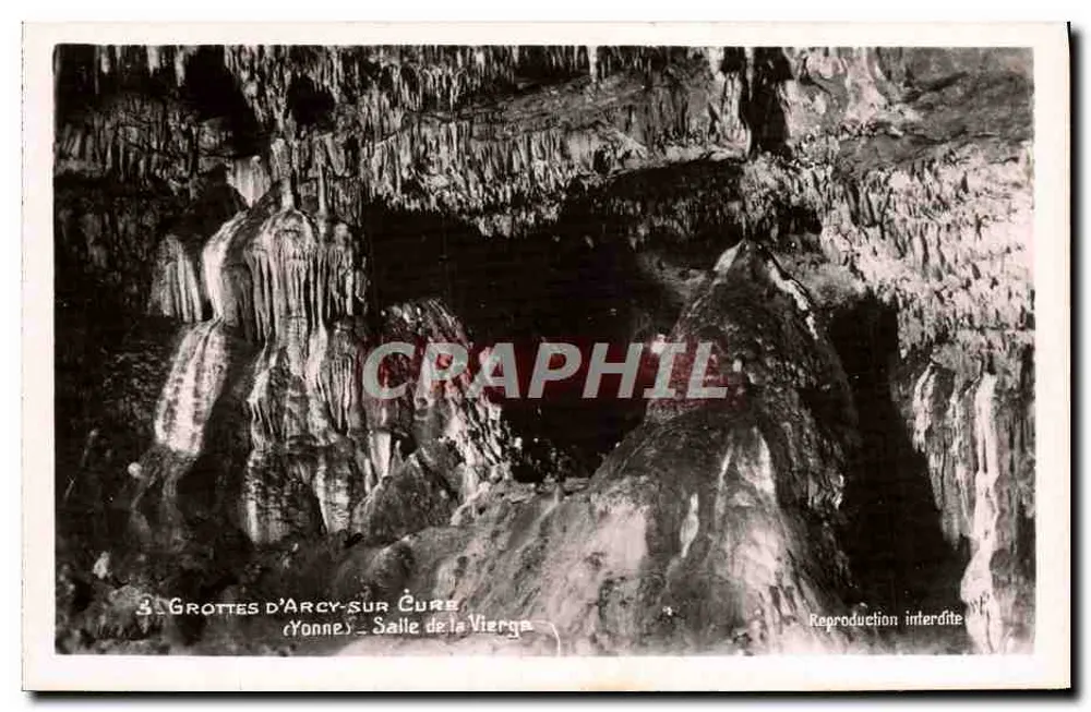 Höhlen von Arcy-sur-Cure (Yonne) — Saal der Jungfrau — A. Joublin, Verlag, Châlet des Grottes - Vorderseite