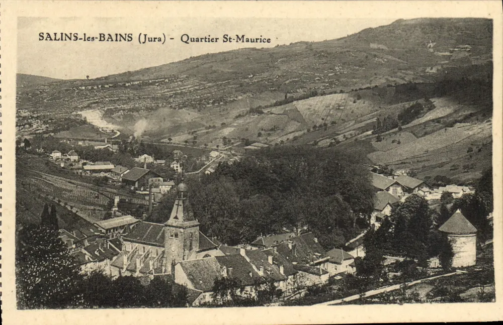 Salins-les-Bains (Jura) - Bairro de São Maurício - Frente