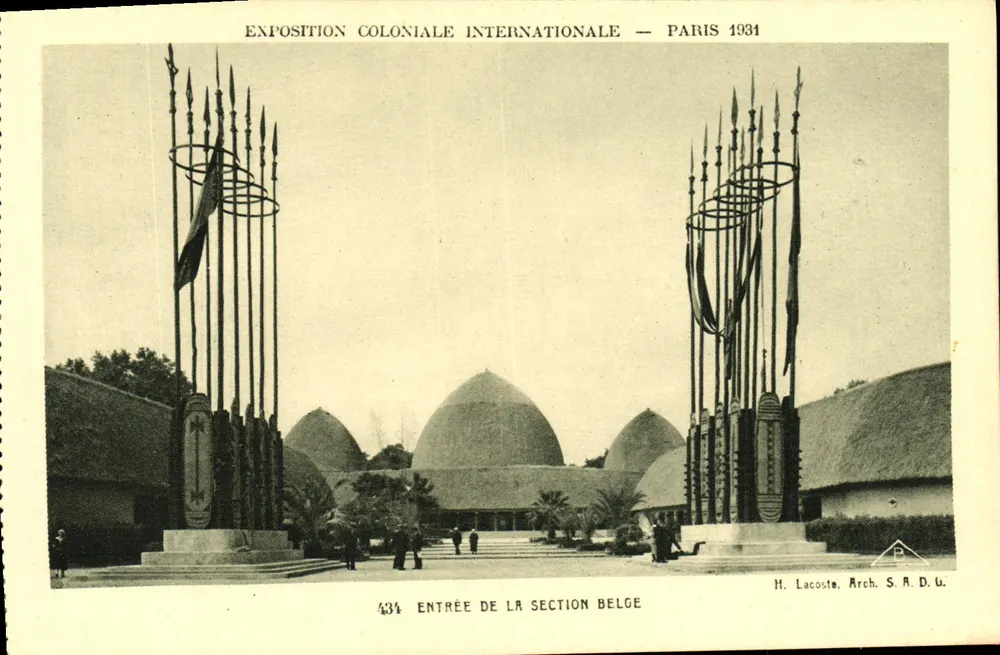 Eingang zur belgischen Sektion — Internationale Kolonialausstellung — Paris 1931 — H. Lacoste, Arch. S.A.D.U. - Vorderseite