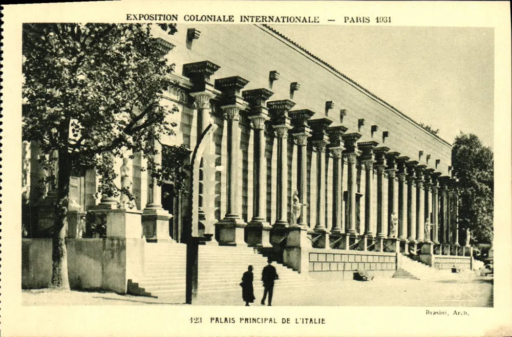 Hauptpalast Italiens — Internationale Kolonialausstellung — Paris 1931 — Brasini, Arch. - Vorderseite