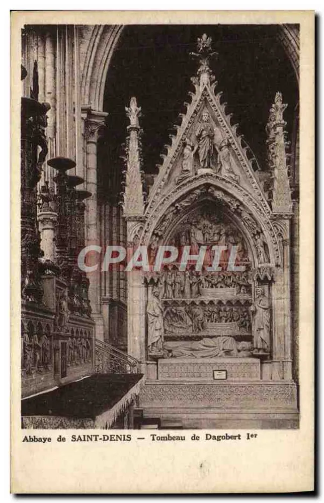 Abadia de SAINT-DENIS — Túmulo de Dagobert I — Carpentier, St-Denis - Frente