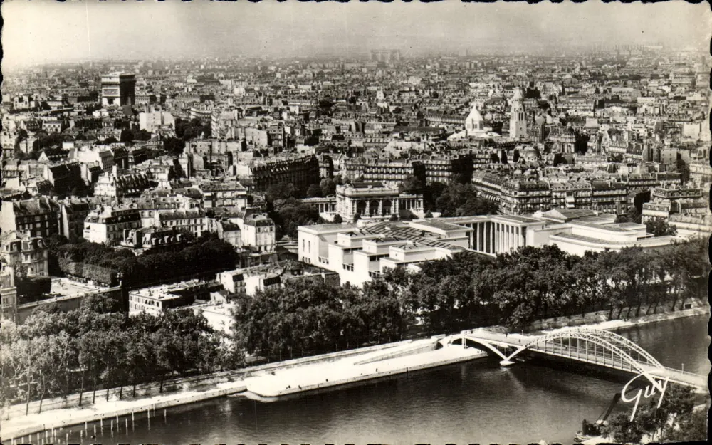 Paris und seine Wunder — Panorama von Paris, Aufnahme von der Eiffelturm — Verleger GUY, Nr. 364 - Vorderseite