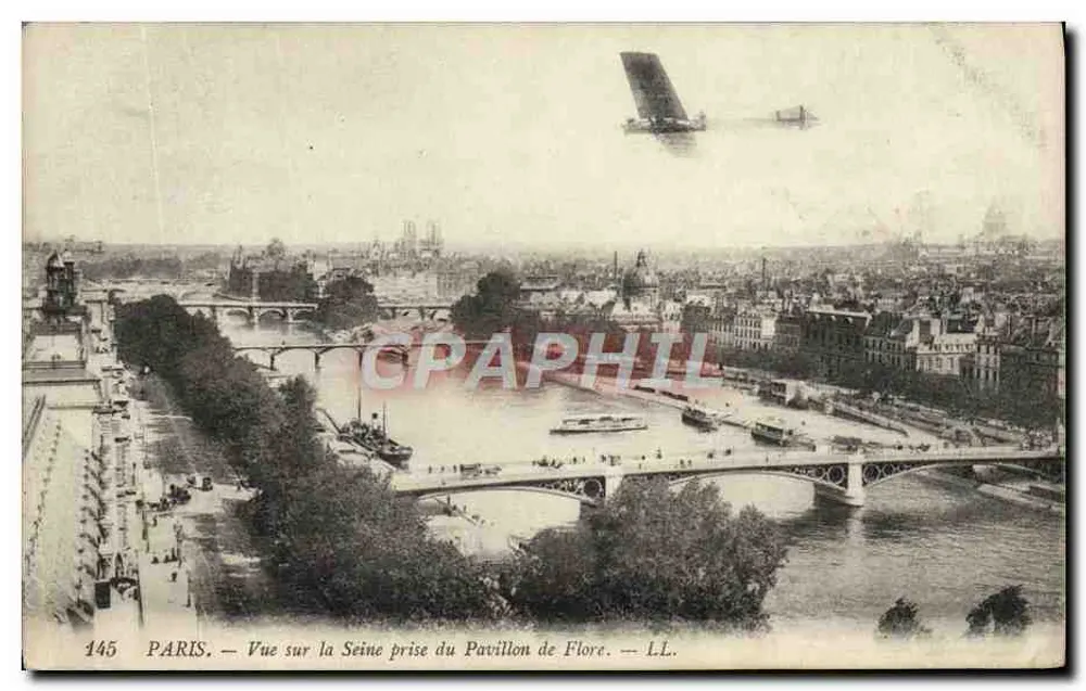 PARIS — Ansicht über die Seine vom Pavillon de Flore — LL. — n°145 - Vorderseite