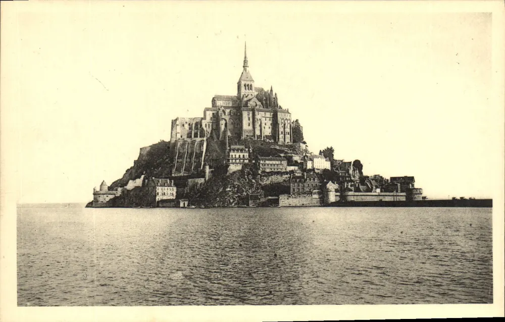 Mont Saint-Michel — Allgemeine Ansicht — Westseite — Edition des Monuments Historiques, Paris - Vorderseite
