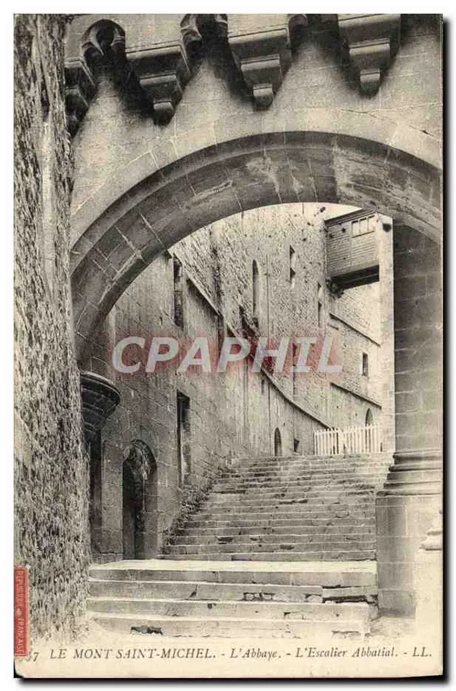 Mont Saint-Michel - Die Abtei - Die Abtei-Treppe - LL. - Vorderseite