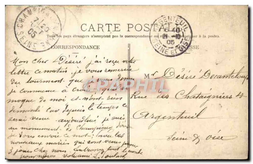 Der Tag nach der Schlacht bei Champigny — E. Faciolle, phot. Art., Le Perreux - Rückseite