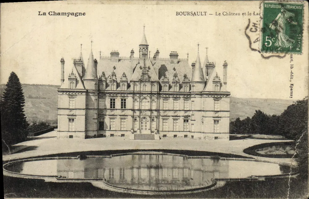 Boursault — Le Château et le Lac — Éditeur : Egornay - Vorderseite