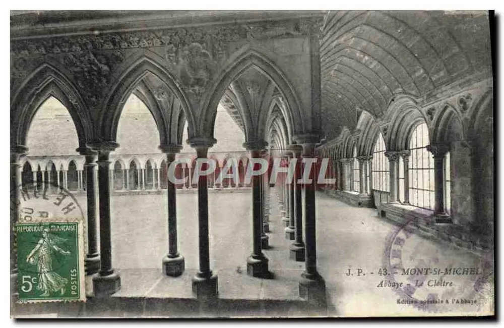 Mont-Saint-Michel — O Claustro — J.P. 43, Edição especial na Abadia - Frente