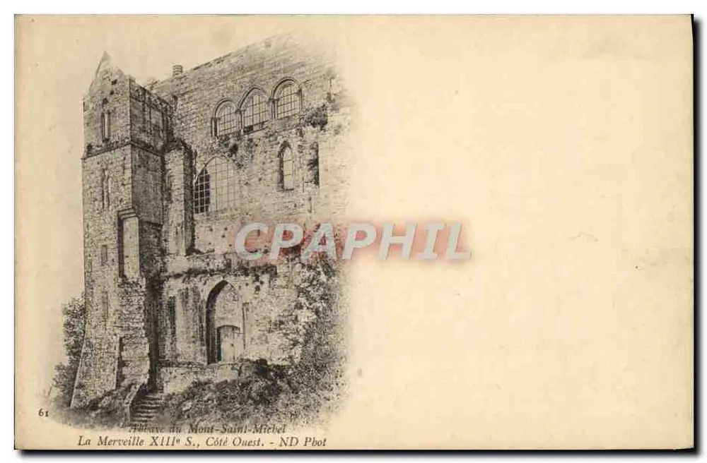 Abtei Mont-Saint-Michel — Westseite — ND Phot - Vorderseite