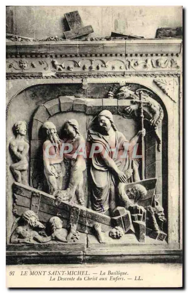 Mont Saint-Michel — Die Basilika. Die Abstieg des Christus in die Hölle — LL. n° 97 - Vorderseite