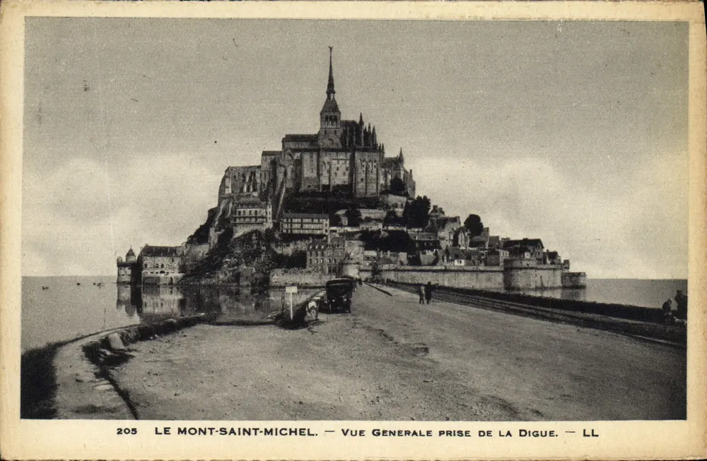 Mont-Saint-Michel — Allgemeiner Blick von der Digue — LL, n° 205 - Vorderseite