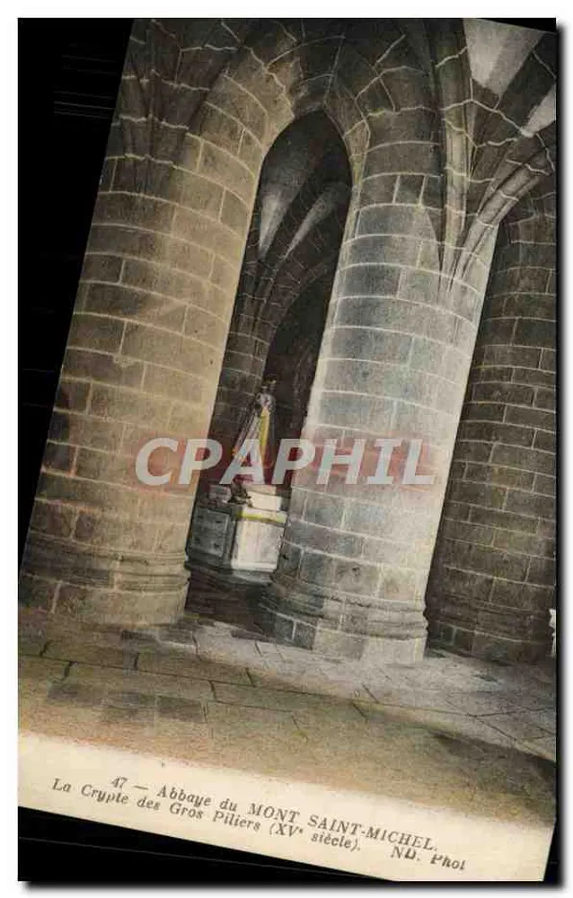 Die Crypte der Großen Säulen — Abtei Mont Saint-Michel — N° 47 - Vorderseite