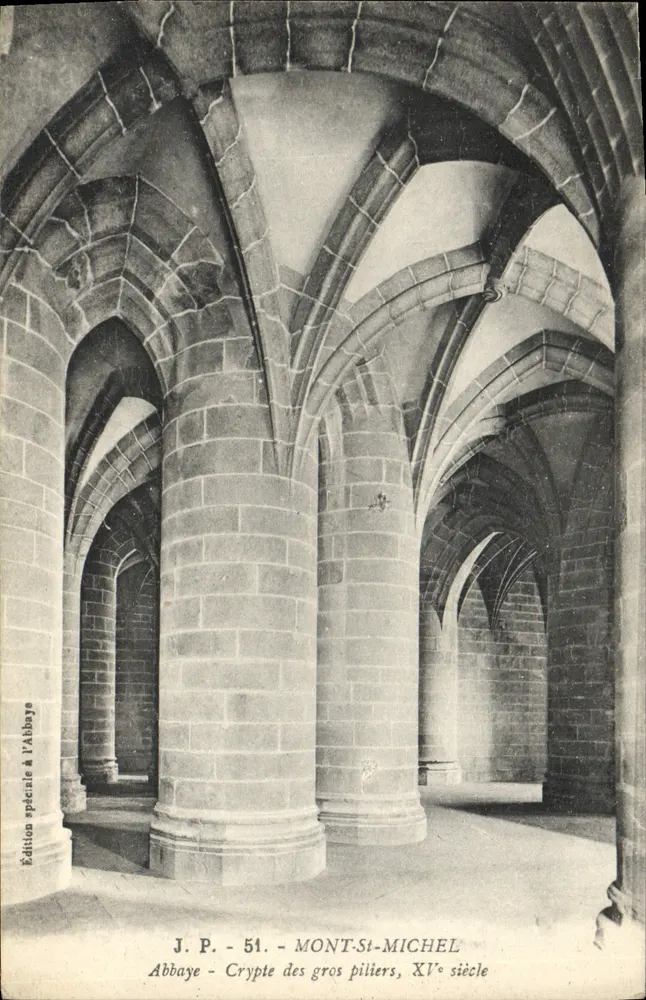 Krypta der großen Säulen — Mont-Saint-Michel — J.P. - 51 - Vorderseite
