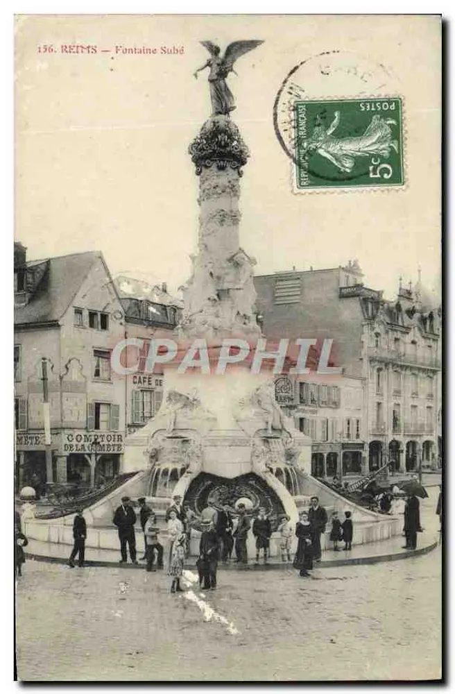 Reims — Fontaine Subé — Éditeur : CAFÉ DE LA METE - Frente