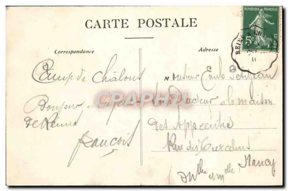 Reims — Túmulo de São Rémi — Editor Anônimo, n° 134 - Verso