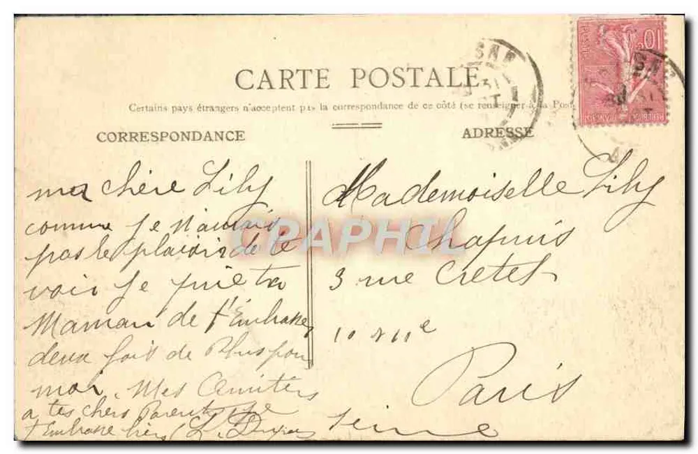 Reims — Square Colbert — n°69 - Verso