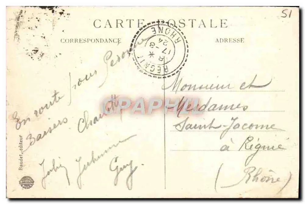 Reims — Die Kathedrale vor dem Bombenangriff — Bandet, Verlag - Rückseite