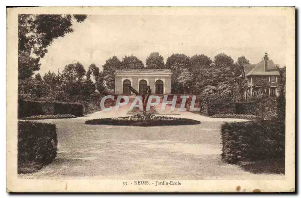 Reims - Jardin-Ecole — editor Jacques Fréville, n°33 - Frente