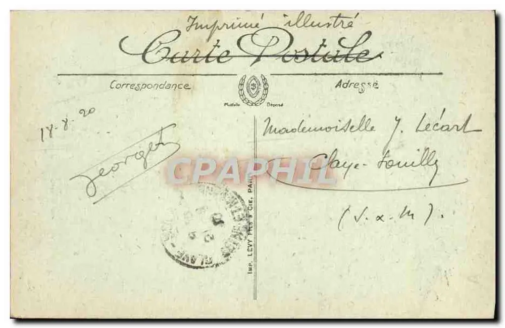 Reims — Die bombardierte und in Flammen aufgegangene Kathedrale — M. Lavergne, Verlag, Paris - Rückseite