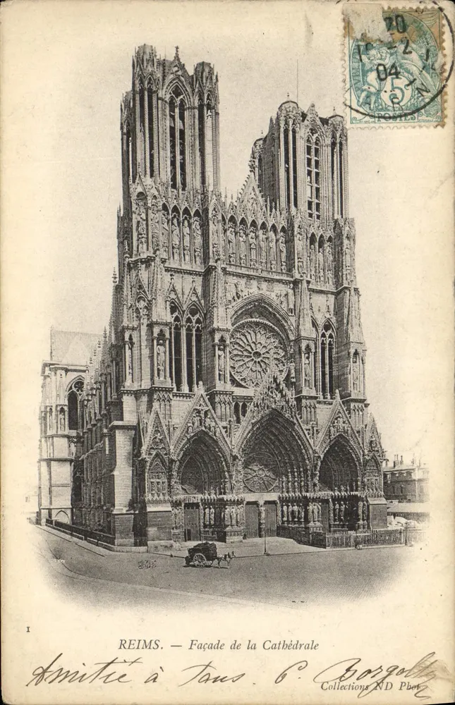Reims — Fachada da Catedral — Collections ND Phot - Frente