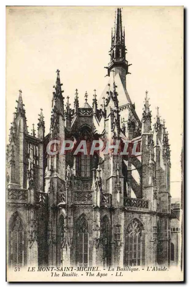 Mont-Saint-Michel - A Basílica - A Abside - LL - Frente