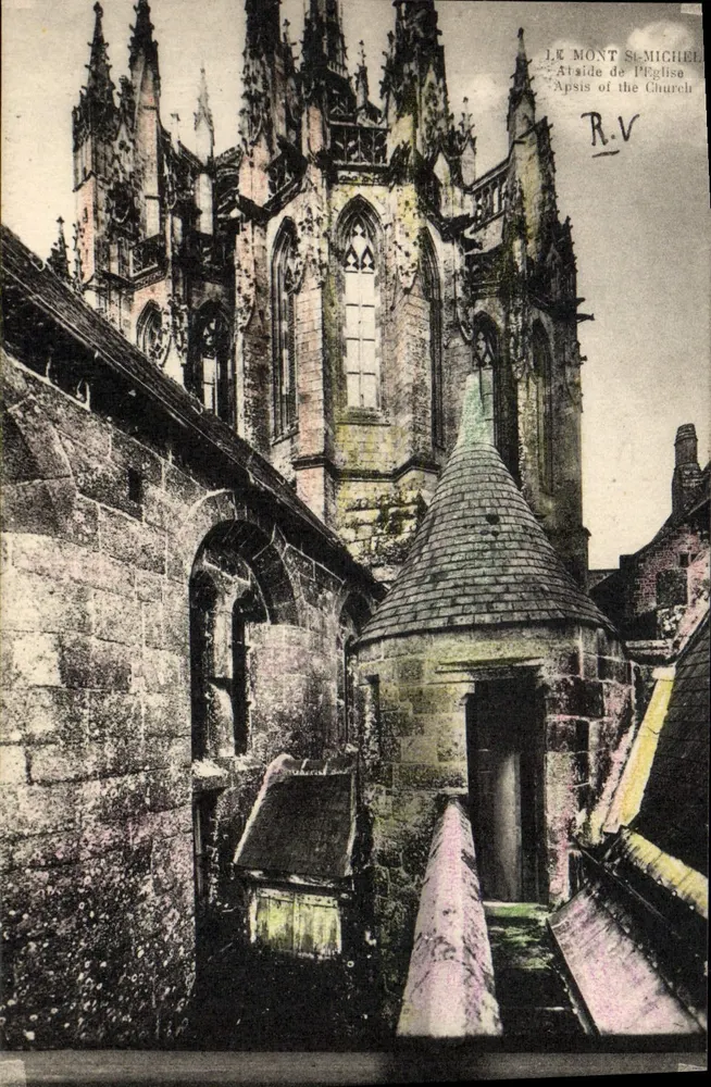 Il Mont Saint-Michel — Apside della chiesa — R.V. - Recto