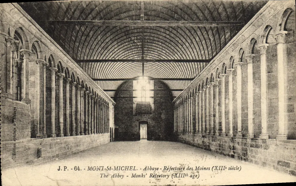 Mont-Saint-Michel — Réfectoire des Moines (XIIIe siècle) — J.P. 64 - Vorderseite