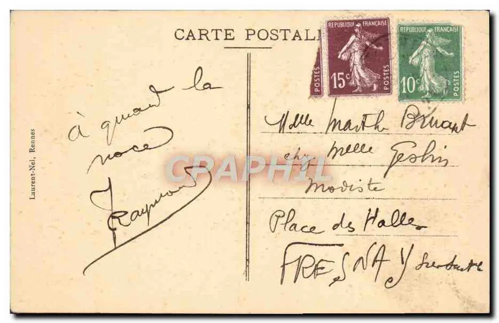 O Mont-Saint-Michel - Lado Sul - Laurent-Nel, Rennes - Verso