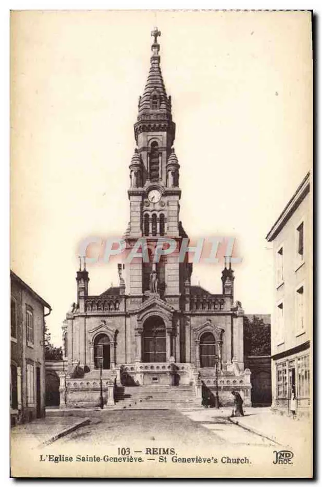 Reims — A Igreja de Santa Geneviève — JND Fot. n°103 - Frente