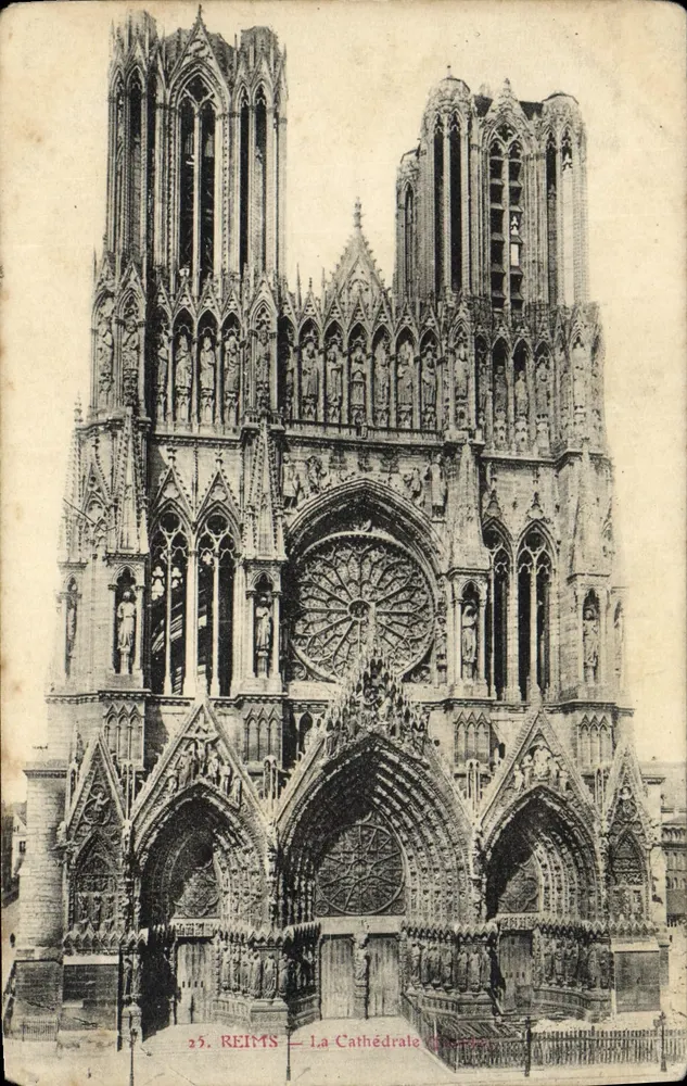 Reims — Katedra (Reims) — Wydawca nieznany, nr 25 - Awers