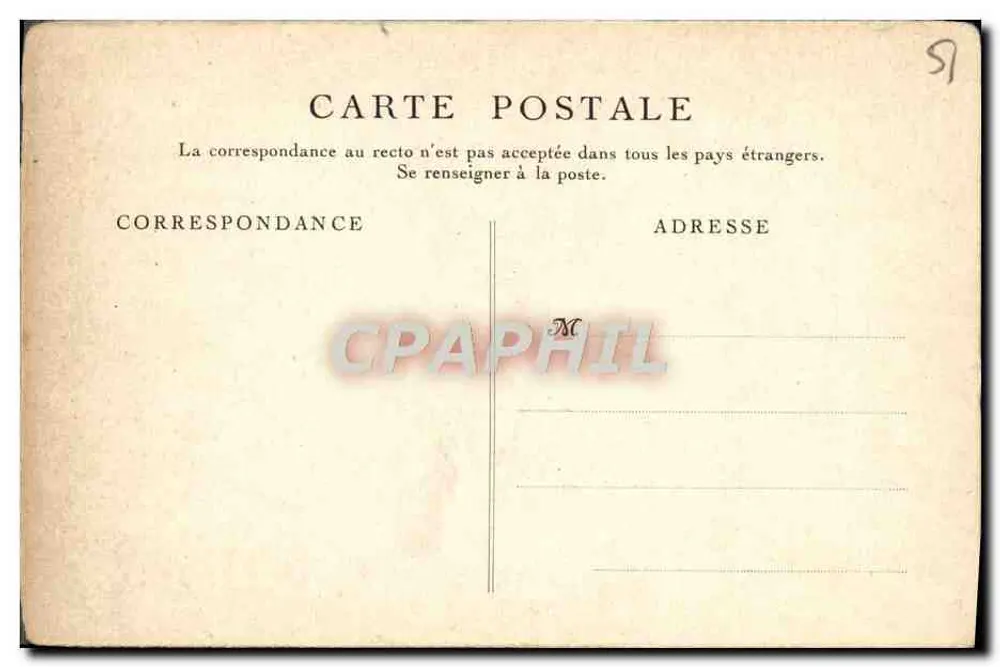Reims — La Cathédrale — éditeur imprimeur non visible - Verso
