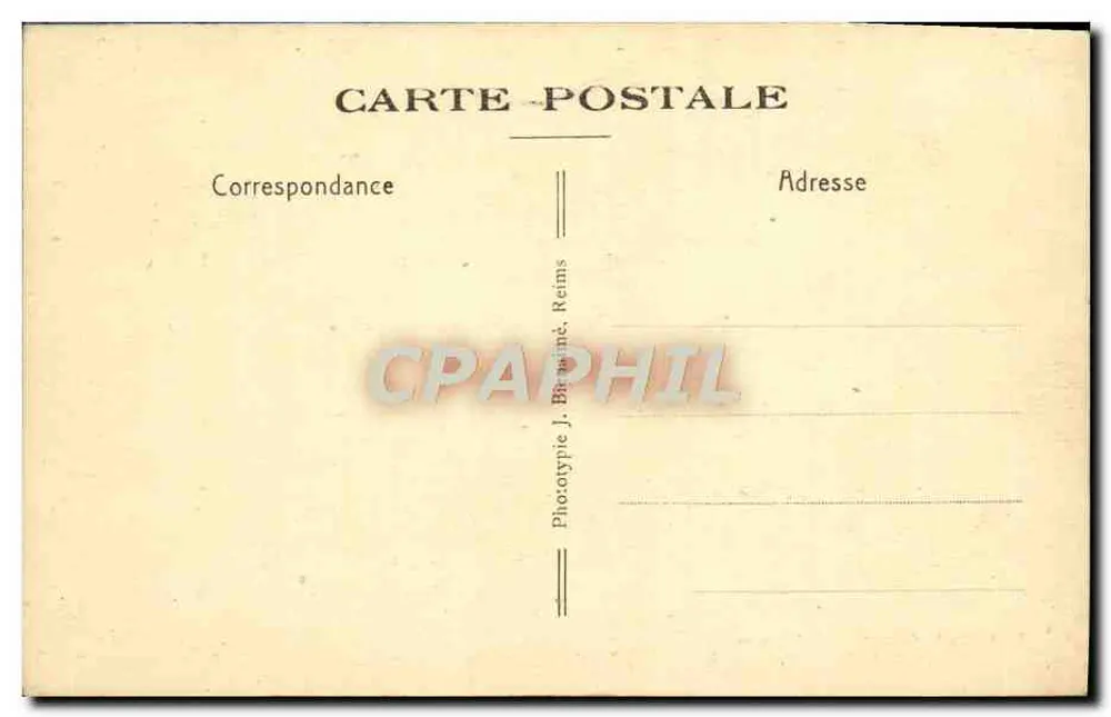 Reims - Kathedrale - Kapitell genannt die Weinlese (Große Schiffahrt) — Cl. Rothier - E. Chauvillon, Verlag, Reims - Rückseite