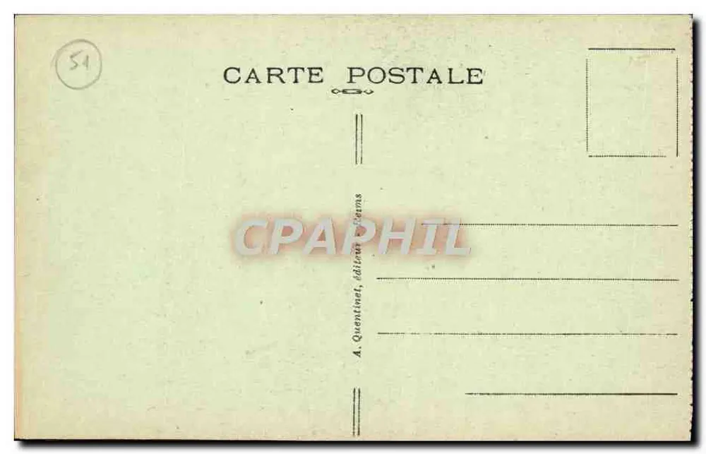 Reims — Die Kathedrale — Das Lächeln von Reims — A. Quentin, Verlag Reims, Nr. 82 - Rückseite