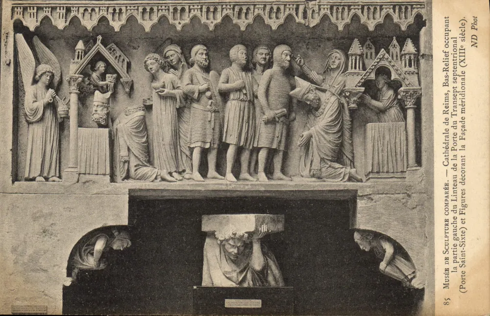 Catedral de Reims — Bas-relief septentrional da fachada meridional (século XIII) — Museu de Escultura Comparada - Frente