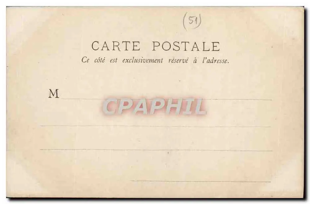 Reims — Cathédrale (façade) — éditeur imprimeur non identifié - Verso
