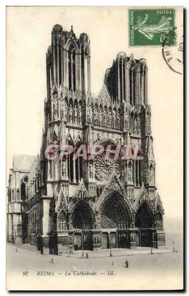 Reims — A Catedral — L.L. — n°97 - Frente