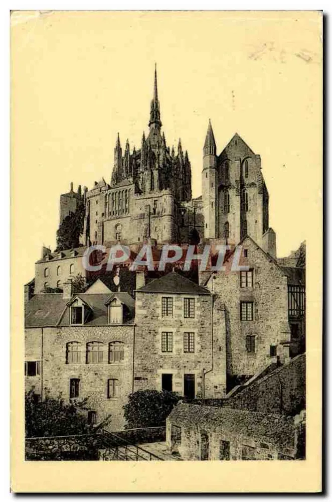 Mont Saint-Michel — Ansicht von den Mauern — Édition des Monuments Historiques, Paris - Vorderseite
