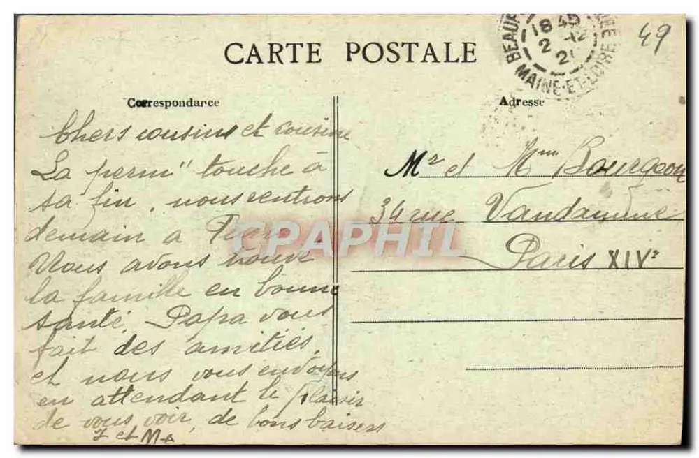 Beaufort-en-Vallée (M.-et-L.) — Die Sparkasse und das Museum — Verlag Sénard, Beaufort - Rückseite