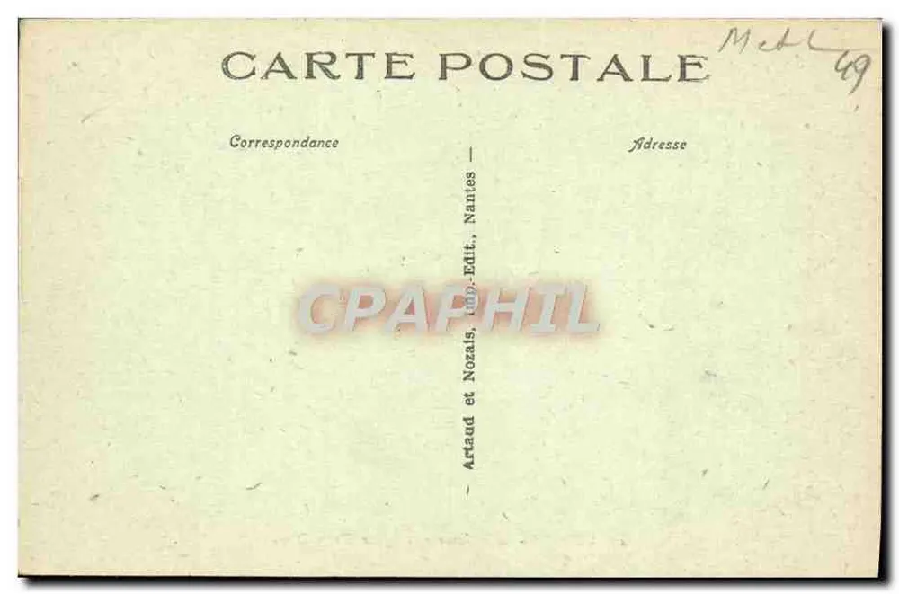 Cholet - Ansicht des Theaters und der Kirche Notre-Dame — Nr. 41, Verlag Artaud et Nozais - Rückseite