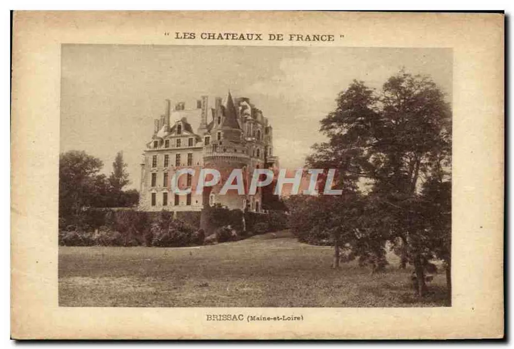 Castelo de BRISSAC — série "Os Castelos da França" — editor Biscuits Vignals & Cie - Lyon - Frente