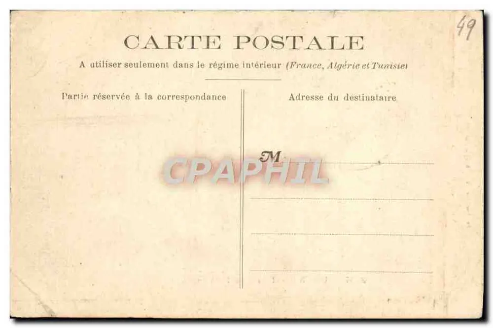 Saumur (M.-et-L.) — O Teatro — Fr. Voelcker, depósito - Verso