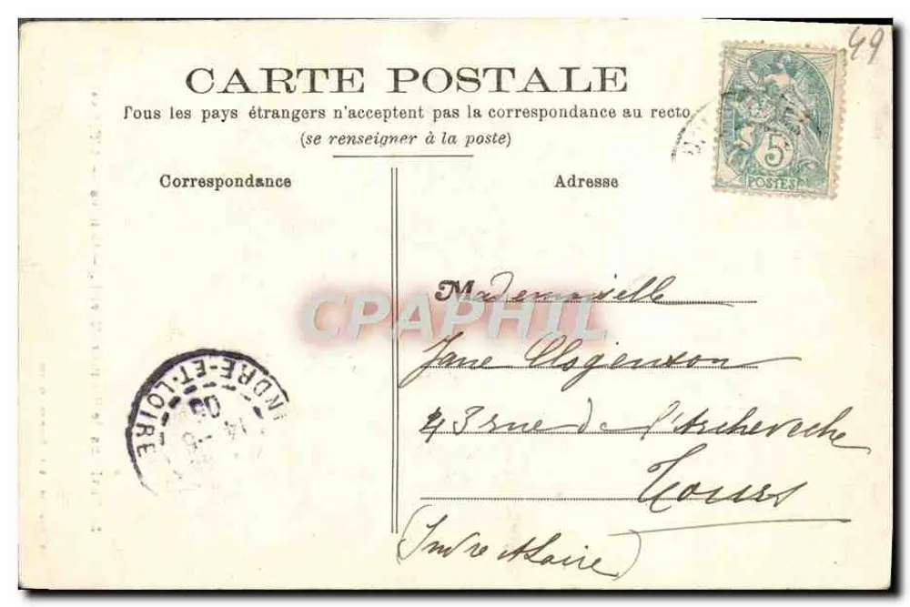 Candes-sur-Loire — A Igreja — Fr. Voelcker fot. Saumur, n°30 - Verso