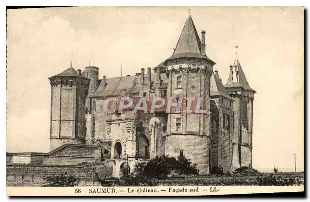 Saumur — O castelo — Fachada sul — LL — n°58 - Frente
