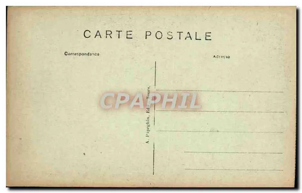 Saumur — História do castelo e da cidade — Editor Papaglin, Edições Tours - Verso