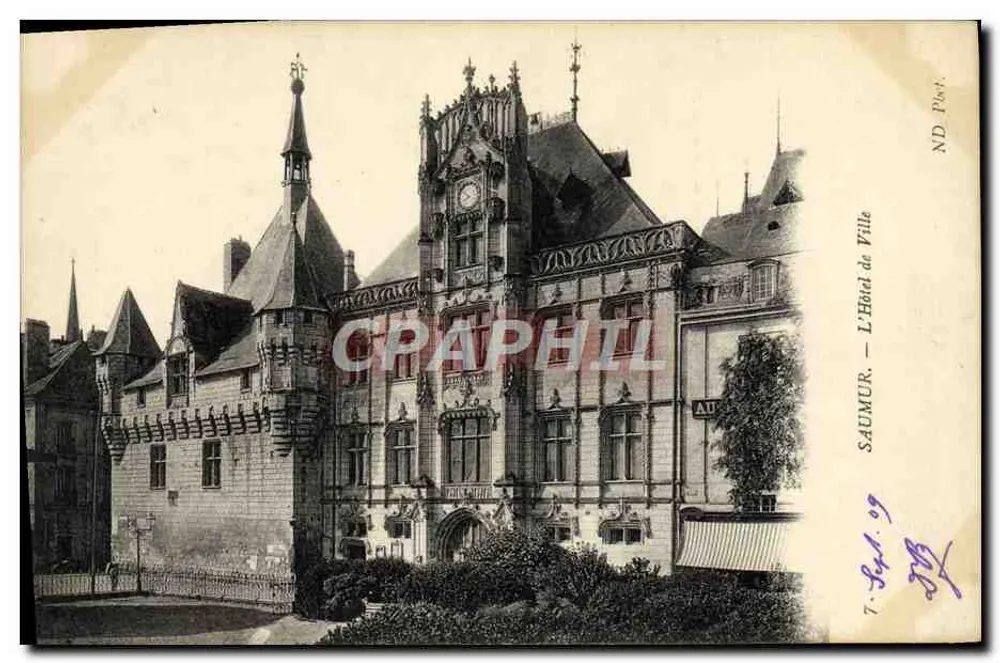 Saumur — O Hotel de Ville — ND 1904 - Frente