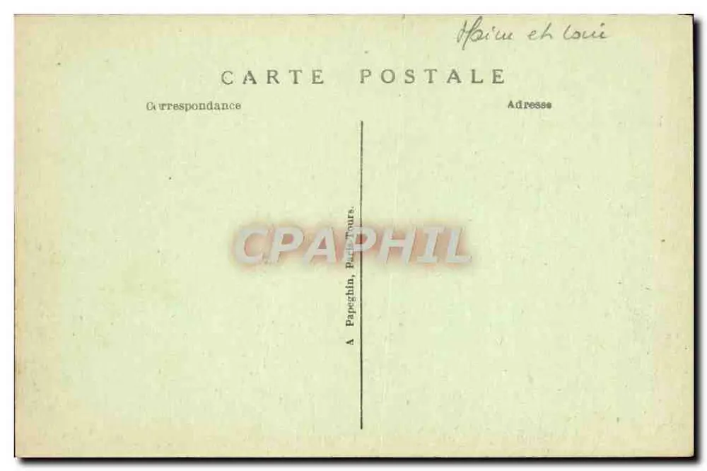 Saumur — Das Schloss und die Loire, Ansicht vom Quai du Marronnier — A.P. n°13 - Rückseite