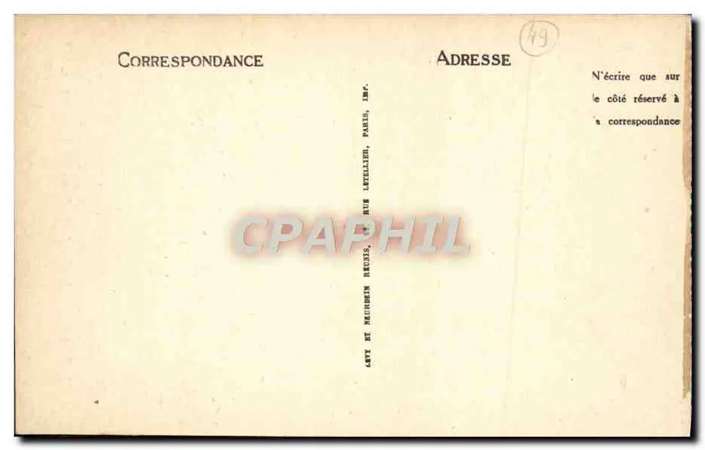 Salmur — Kapelle Notre-Dame des Ardilliers — Verlag: C. Neurbein, Paris - Rückseite