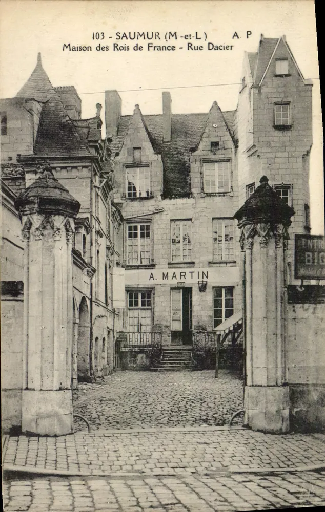 Saumur (M-et-L) — Haus der Könige von Frankreich, Rue Dacier — A. Martin - Vorderseite