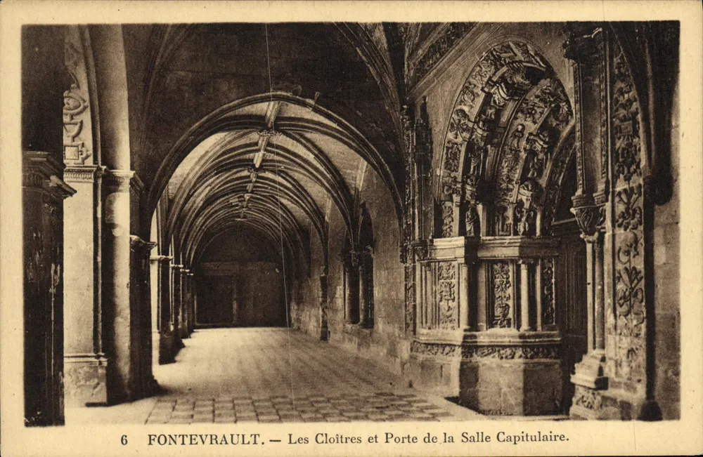 Fontevrault — Die Klostergänge und Tor der Kapitelhalle — Edition Gibault - Vorderseite
