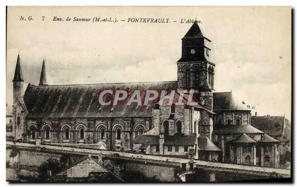 Fontevrault — A Abadia — N.G. 7 — Env. de Saumur (M.-et-L.) - Frente